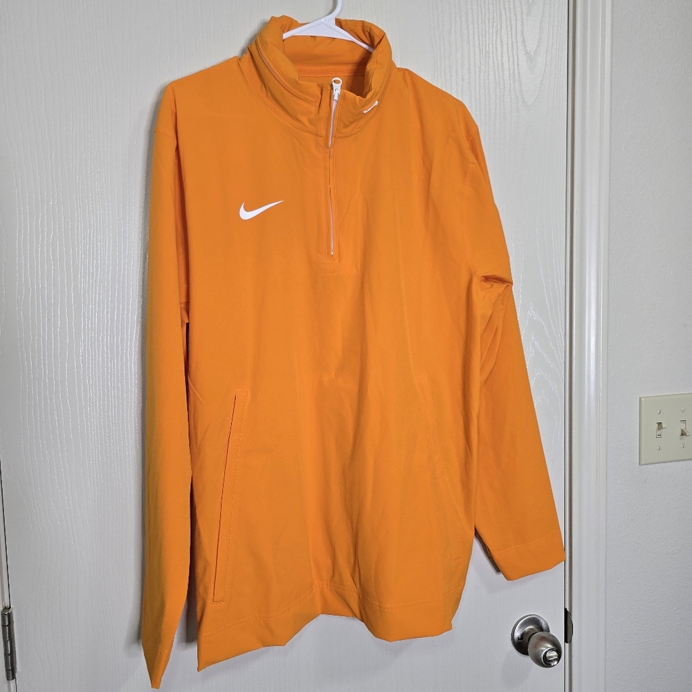 Nike 1/4 Zip Windbreaker Jacket‎ Sideline Coach Orange FJ9545-873 Men’s Sz M NWT